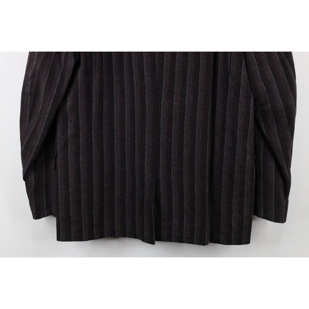 Vintage 50s 60s Rockabilly Mens 40R Wool Striped Blazer Suit Coat Jacket USA - Picture 14 of 14